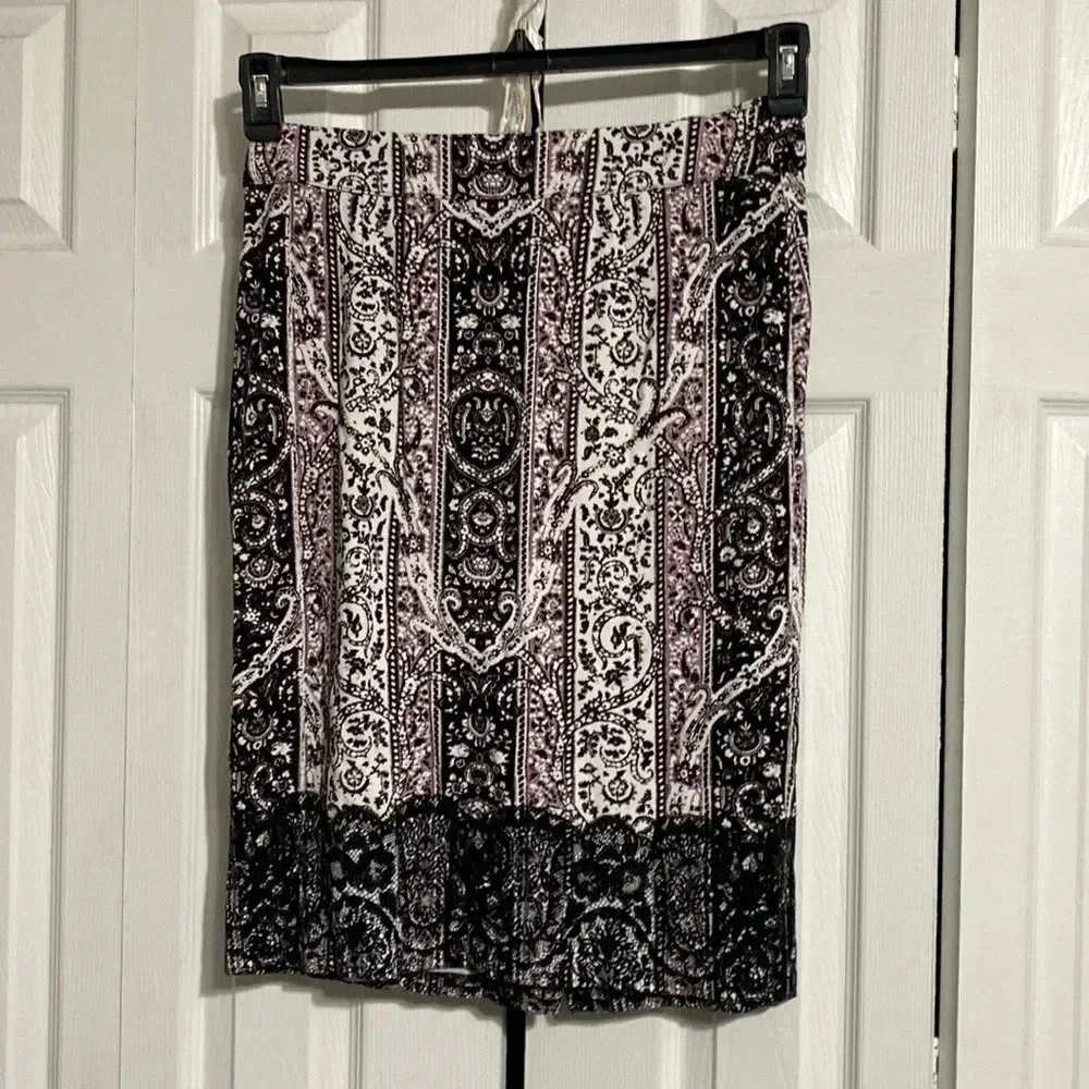Cato purple black & white skirt